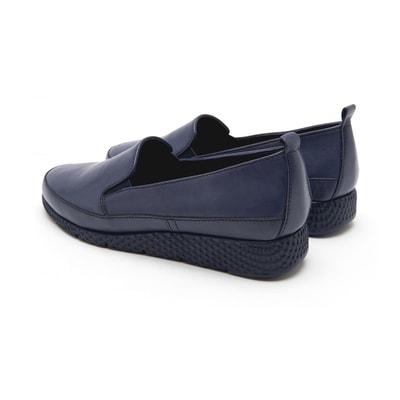 Kadın Lacivert Deri Günlük Comfort Ayakkabı