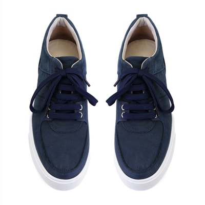 Kadın Lacivert Deri Spor Ayakkabı