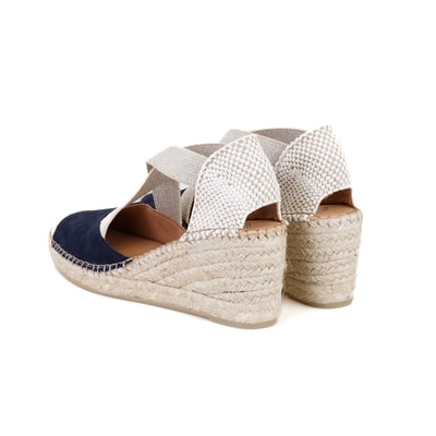 Kadın Lacivert Dolgu Topuklu Espadril