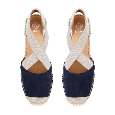 Kadın Lacivert Dolgu Topuklu Espadril