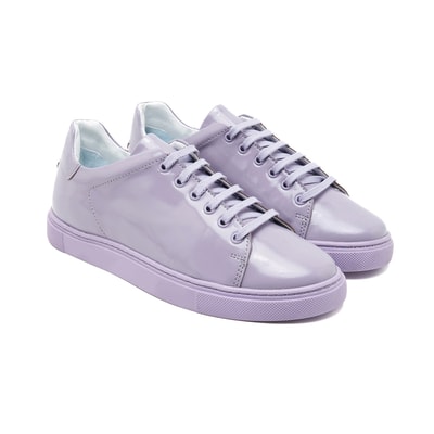 Kadın Lila Rugan Deri Spor Ayakkabı