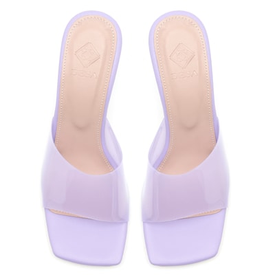 Kadın Lila Şeffaf Terlik