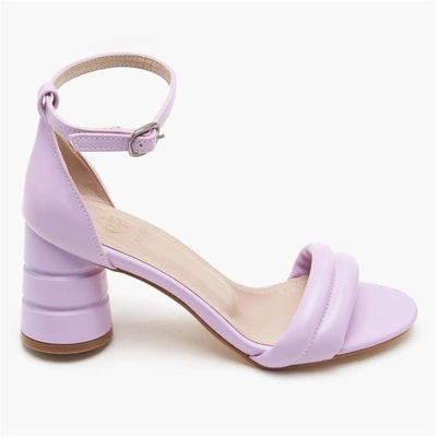 Kadın Lila Topuklu Sandalet 