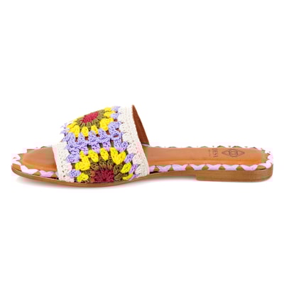 Kadın Lila Triko Örgülü Terlik