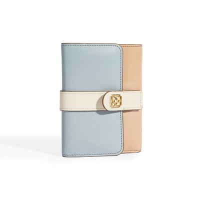 Kadın Mavi / Bej Deri Cüzdan