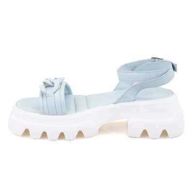 Kadın Mavi Deri Sandalet