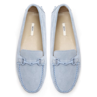 Kadın Mavi Süet Loafer