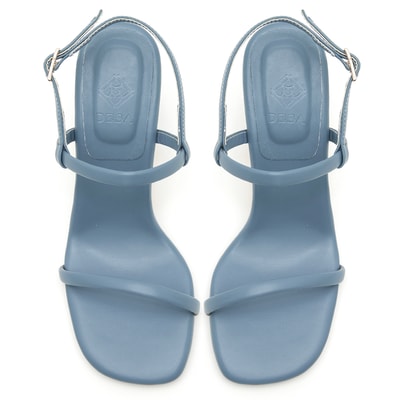 Kadın Mavi Topuklu Sandalet