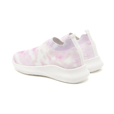 Kadın Pembe Batik Desenli Çorap Sneaker