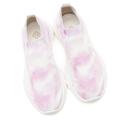 Kadın Pembe Batik Desenli Çorap Sneaker