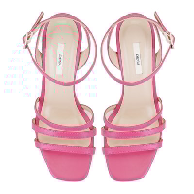 Kadın Pembe Deri Abiye Sandalet