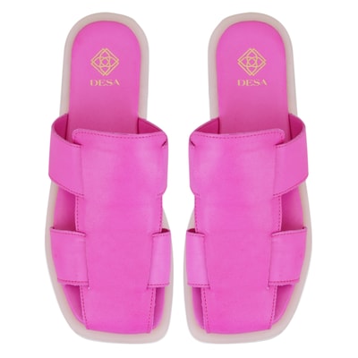 Kadın Pembe Deri Terlik