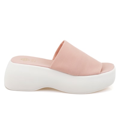 Kadın Pembe Platform Tabanlı Terlik