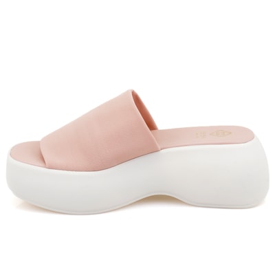 Kadın Pembe Platform Tabanlı Terlik