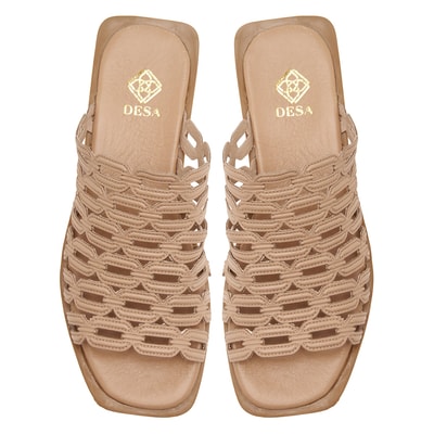 Kadın Pudra Deri Terlik