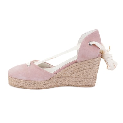 Kadın Pudra Dolgu Topuk Süet Espadril