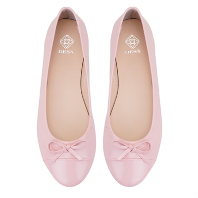 Kadın Pudra Kroko Baskılı Deri Babet