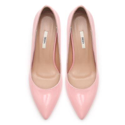 Kadın Pudra Rugan Klasik Ayakkabı