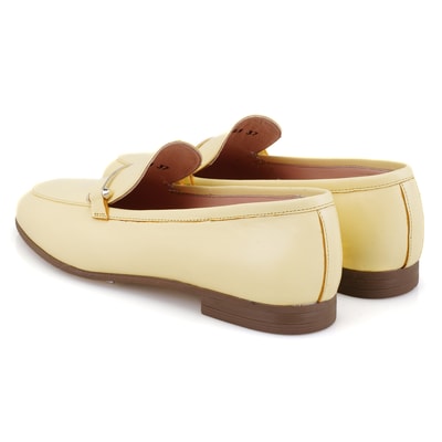 Kadın Sarı Deri Günlük Ayakkabı