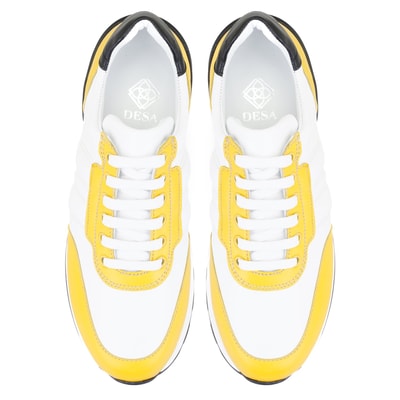 Kadın Sarı Deri Spor Ayakkabı