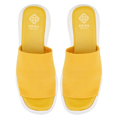 Kadın Sarı Platform Tabanlı Terlik