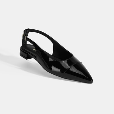 Kadın Siyah Ayarlanabilir Tokalı Rugan Babet