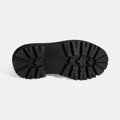 Kadın Siyah Bağcıklı Rugan Günlük Ayakkabı