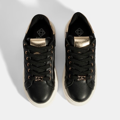 Kadın Siyah Bağcıklı Spor Ayakkabı