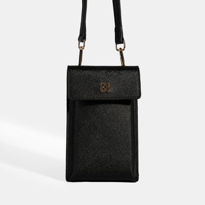Kadın Siyah Çapraz Telefon Çantası 