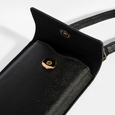 Kadın Siyah Çapraz Telefon Çantası 