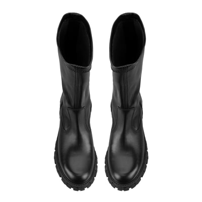 Kadın Siyah Deri Bot