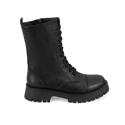 Kadın Siyah Deri Bot