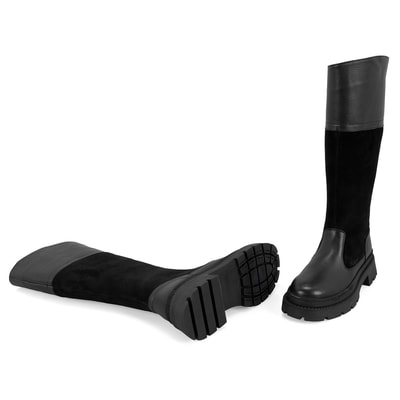 Kadın Siyah Deri Çizme