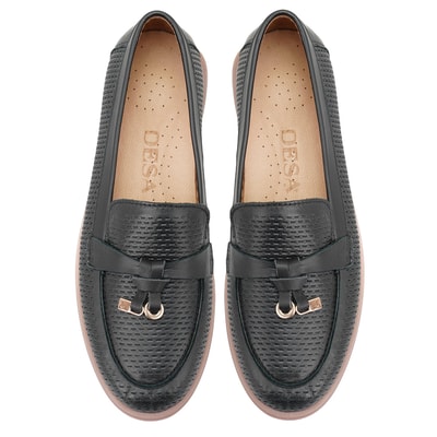 Kadın Siyah Deri Günlük Ayakkabı