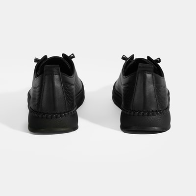 Kadın Siyah Deri Günlük Ayakkabı