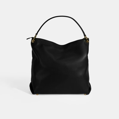 Kadın Siyah Deri Omuz Çantası