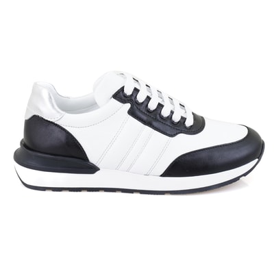 Kadın Siyah Deri Spor Ayakkabı