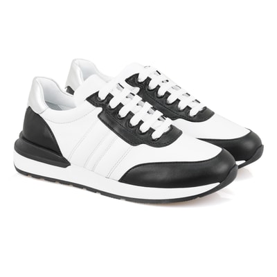 Kadın Siyah Deri Spor Ayakkabı