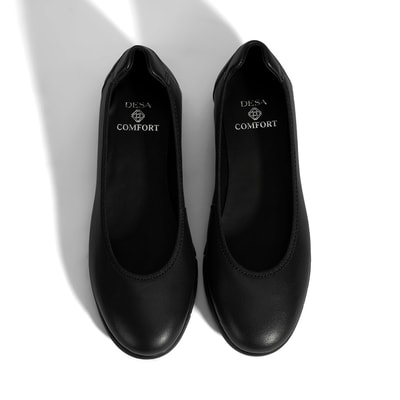 Kadın Siyah DesaComfort Deri Günlük Ayakkabı