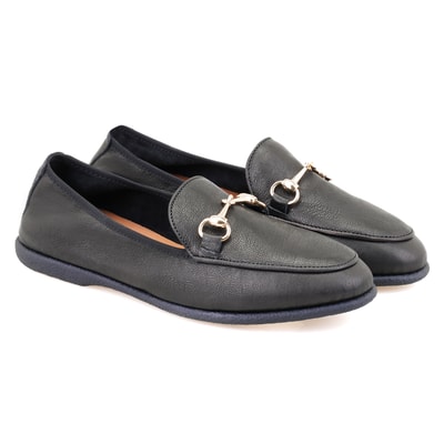 Kadın Siyah DesaComfort Deri Günlük Ayakkabı