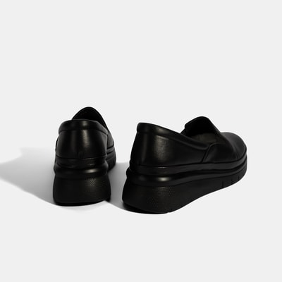 Kadın Siyah DesaComfort Deri Günlük Ayakkabı