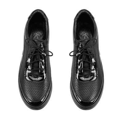 Kadın Siyah DesaComfort Deri Spor Ayakkabı