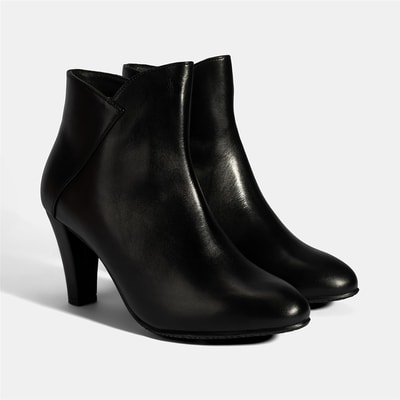Kadın Siyah DesaComfort Deri Topuklu Chelsea Bot