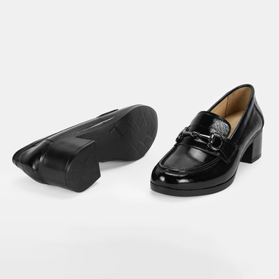 Kadın Siyah DesaComfort Rugan Topuklu Günlük Ayakkabı