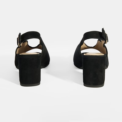 Kadın Siyah DesaComfort Toka Detaylı Slingback Topuklu Günlük Ayakkabı