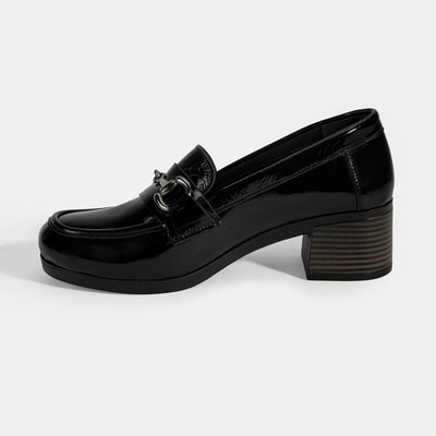 Kadın Siyah DesaComfort Topuklu Rugan Ayakkabı