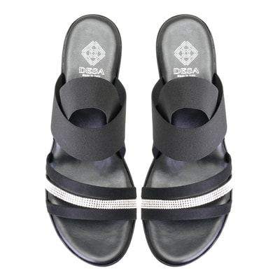 Kadın Siyah Dolgu Topuklu Sandalet