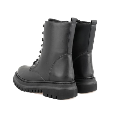 Kadın Siyah Fermuarlı Bot