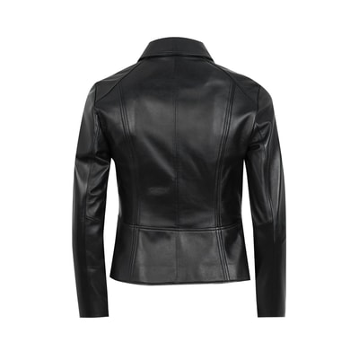 Kadın Siyah Fit Deri Ceket