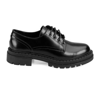 Kadın Siyah Günlük Deri Ayakkabı